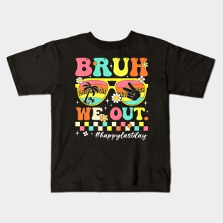 Bruh We Out Teachers  End Of School Year Teacher Summer Kids T-Shirt